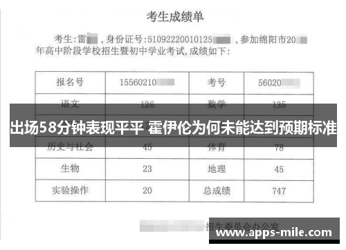出场58分钟表现平平 霍伊伦为何未能达到预期标准